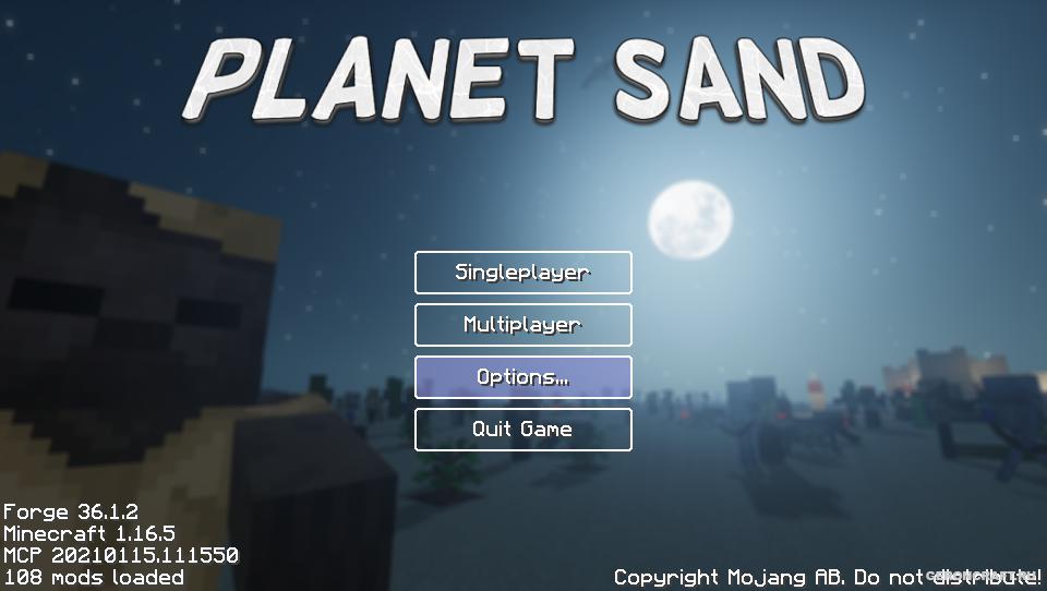Planet Sand Mod [1.16.5] / Моды на Майнкрафт / Geroncraft